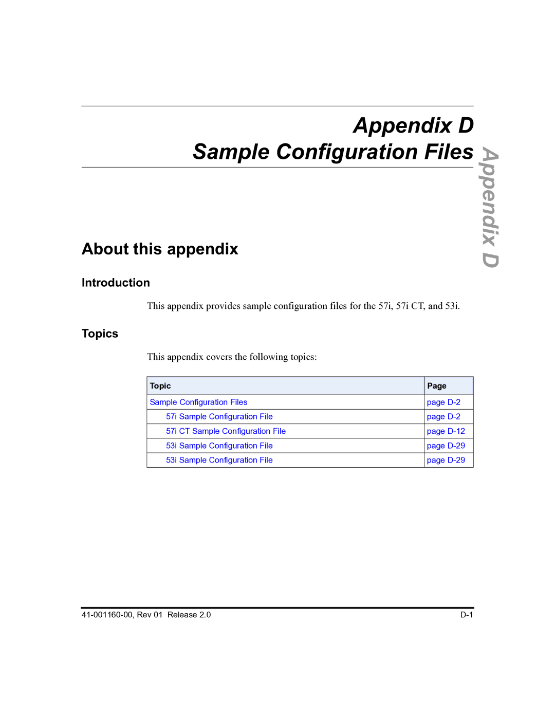 Aastra Telecom 57I C53I manual Appendix D 