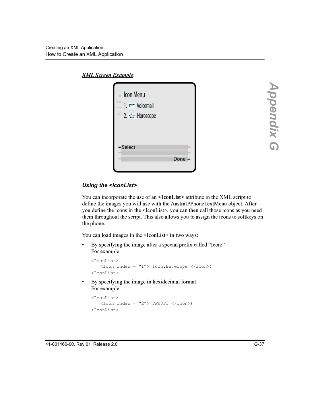 Aastra Telecom 57I C53I manual Done, Using the IconList 