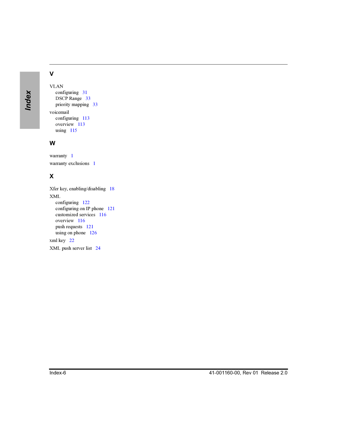 Aastra Telecom 57I C53I manual Index-6 