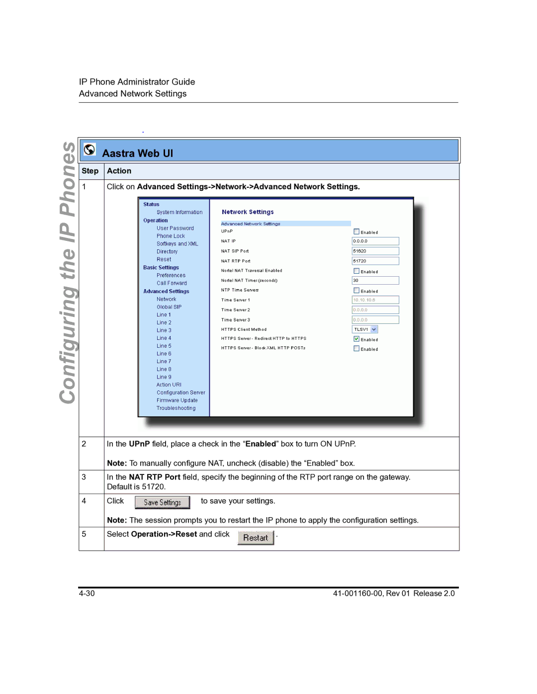 Aastra Telecom 57I C53I manual PhonesIPtheConfiguring 