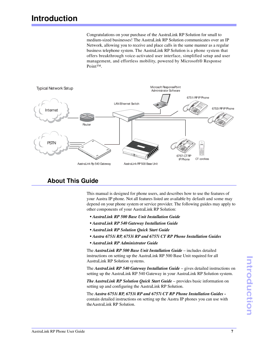 Aastra Telecom CT Cordless manual Introduction, About This Guide 