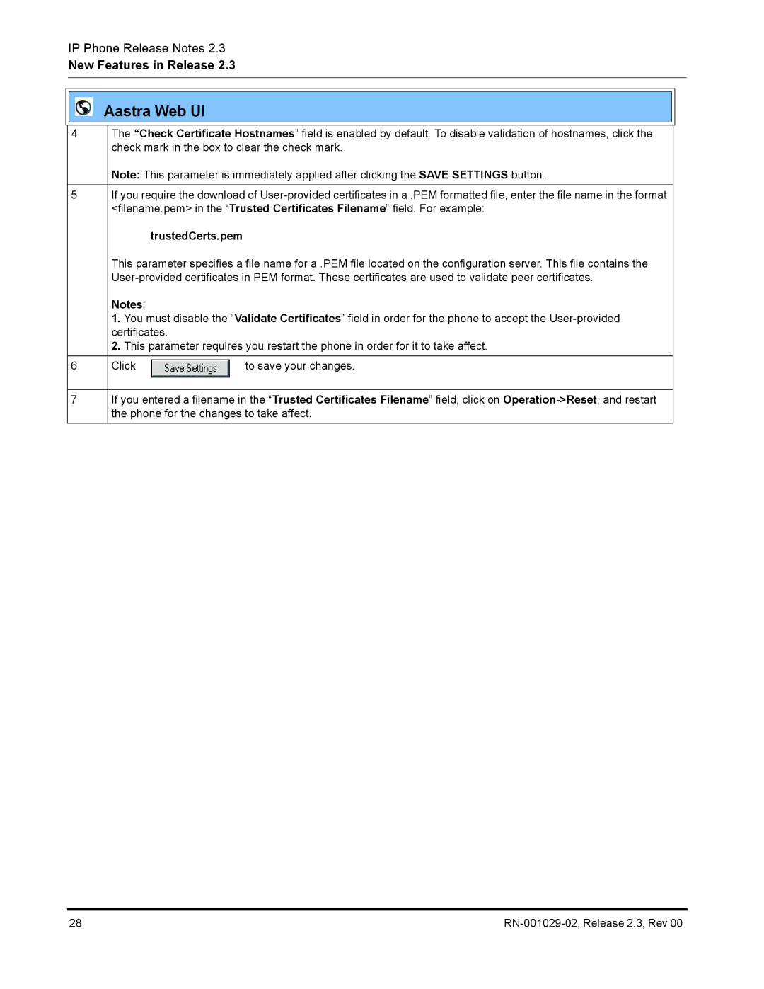 Aastra Telecom CT9143i manual TrustedCerts.pem 