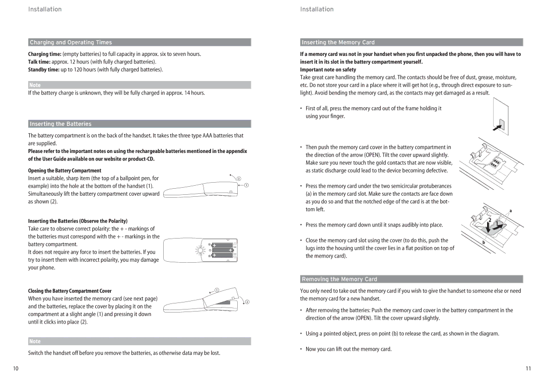 Aastra Telecom DECT 142 manual When you have inserted the memory card see next, Now you can lift out the memory card 