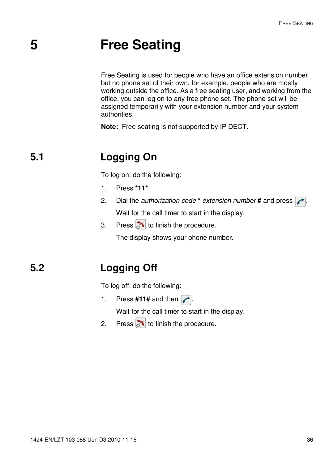 Aastra Telecom DT690 manual Logging On, Logging Off 