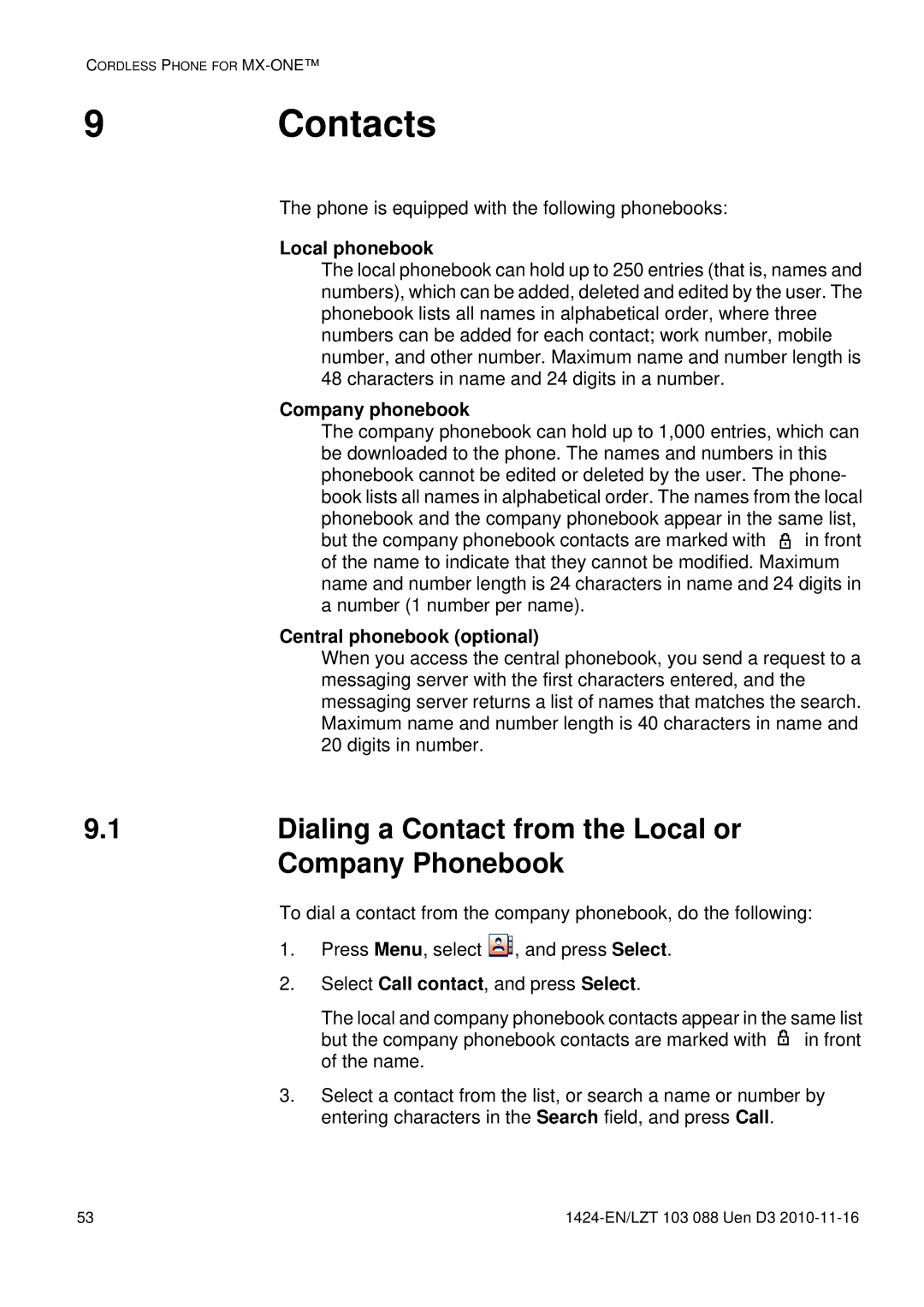 Aastra Telecom DT690 manual Contacts, Company Phonebook, Dialing a Contact from the Local or 