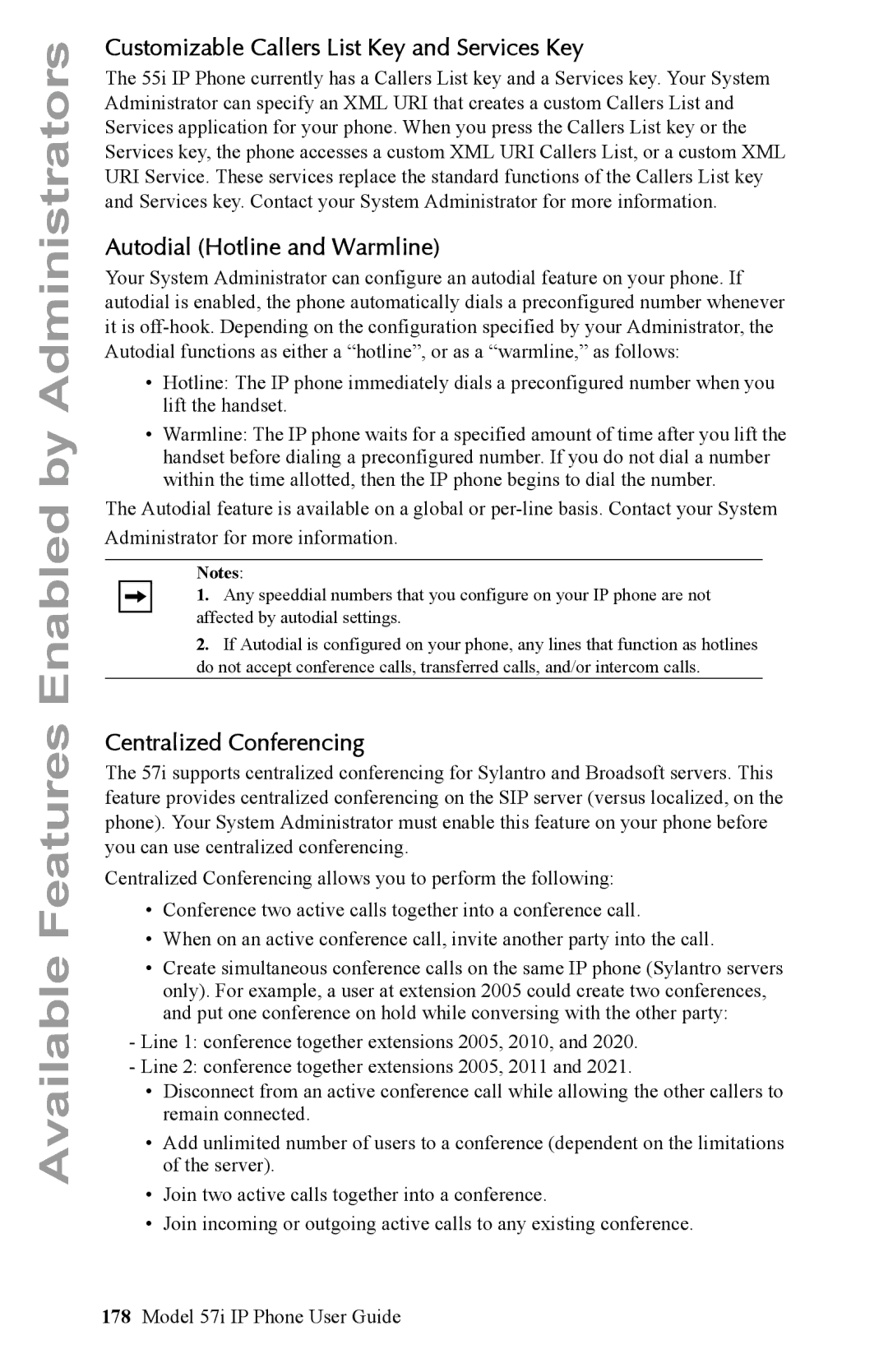 Aastra Telecom IP Phone manual Customizable Callers List Key and Services Key, Autodial Hotline and Warmline 