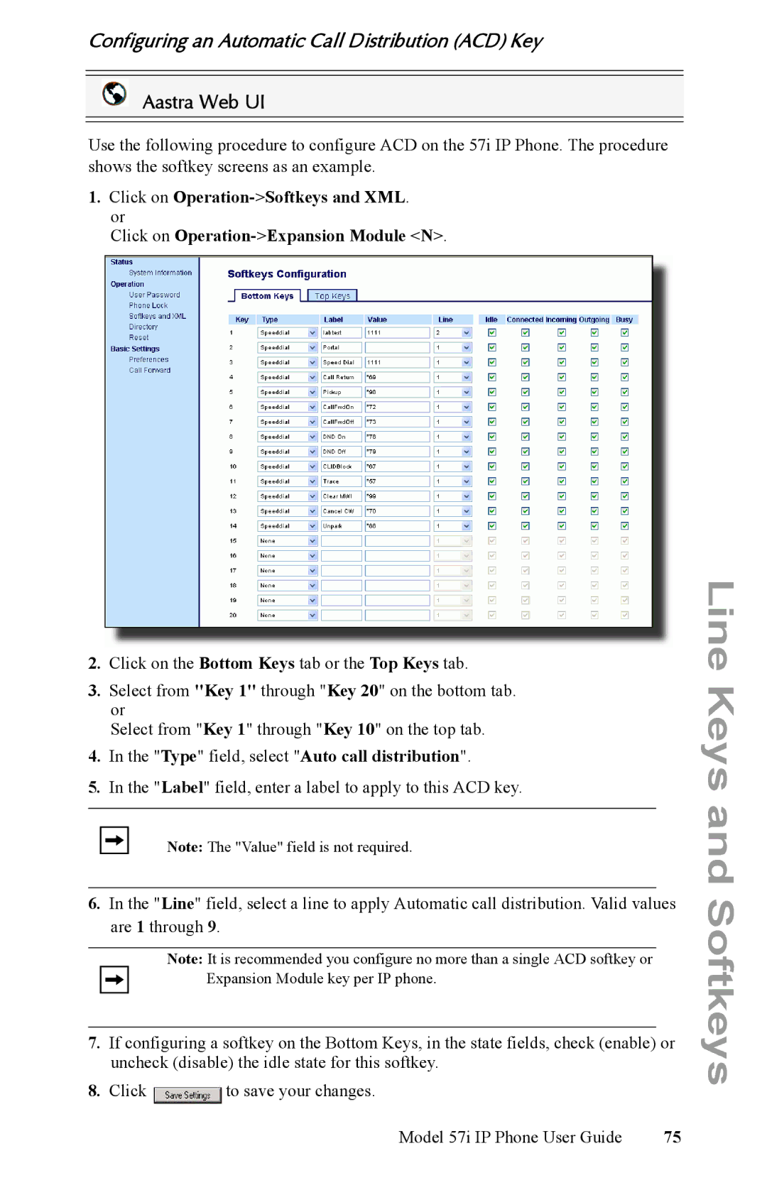 Aastra Telecom IP Phone manual Configuring an Automatic Call Distribution ACD Key 