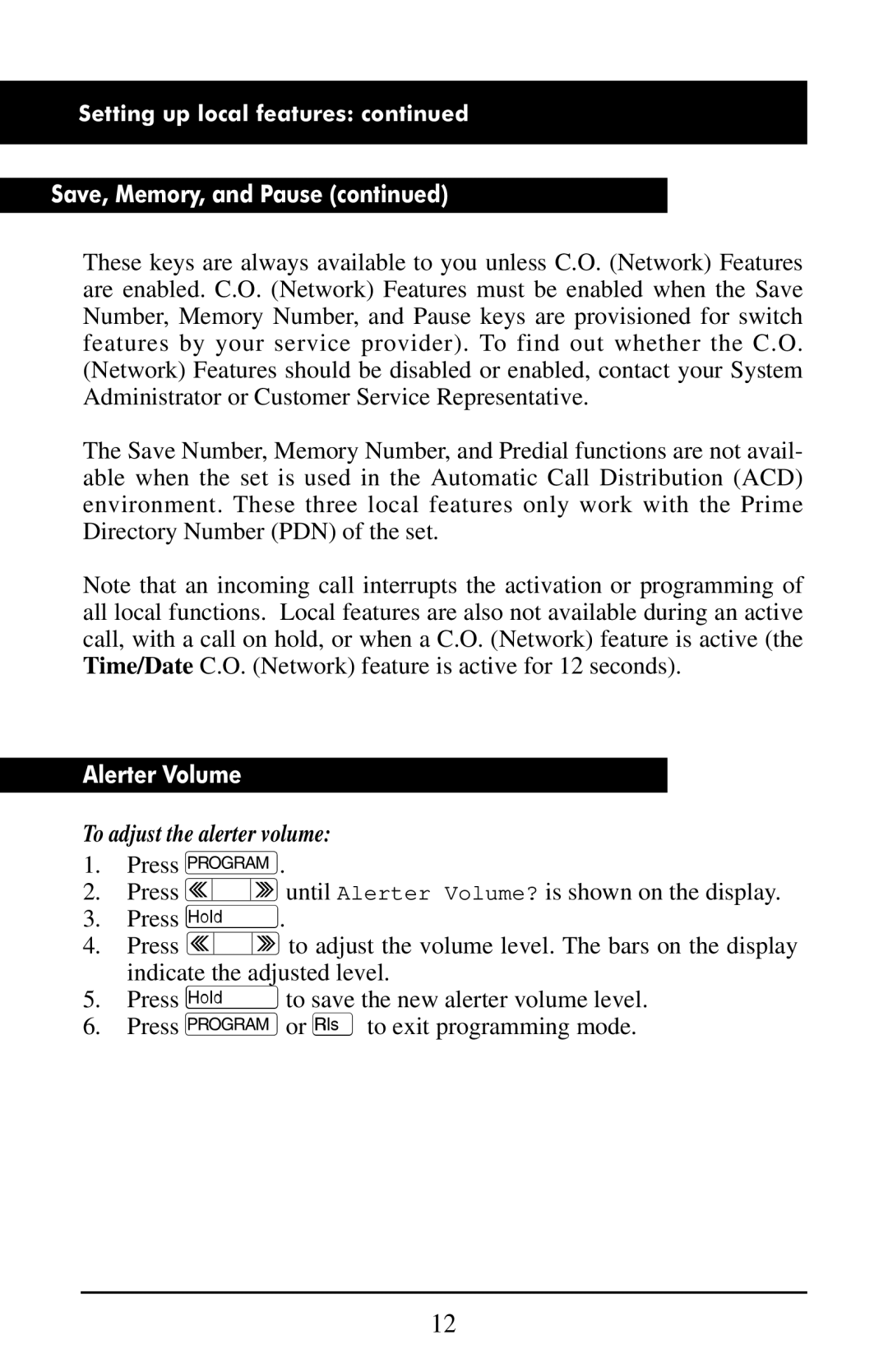 Aastra Telecom M6320 manual Alerter Volume, To adjust the alerter volume 