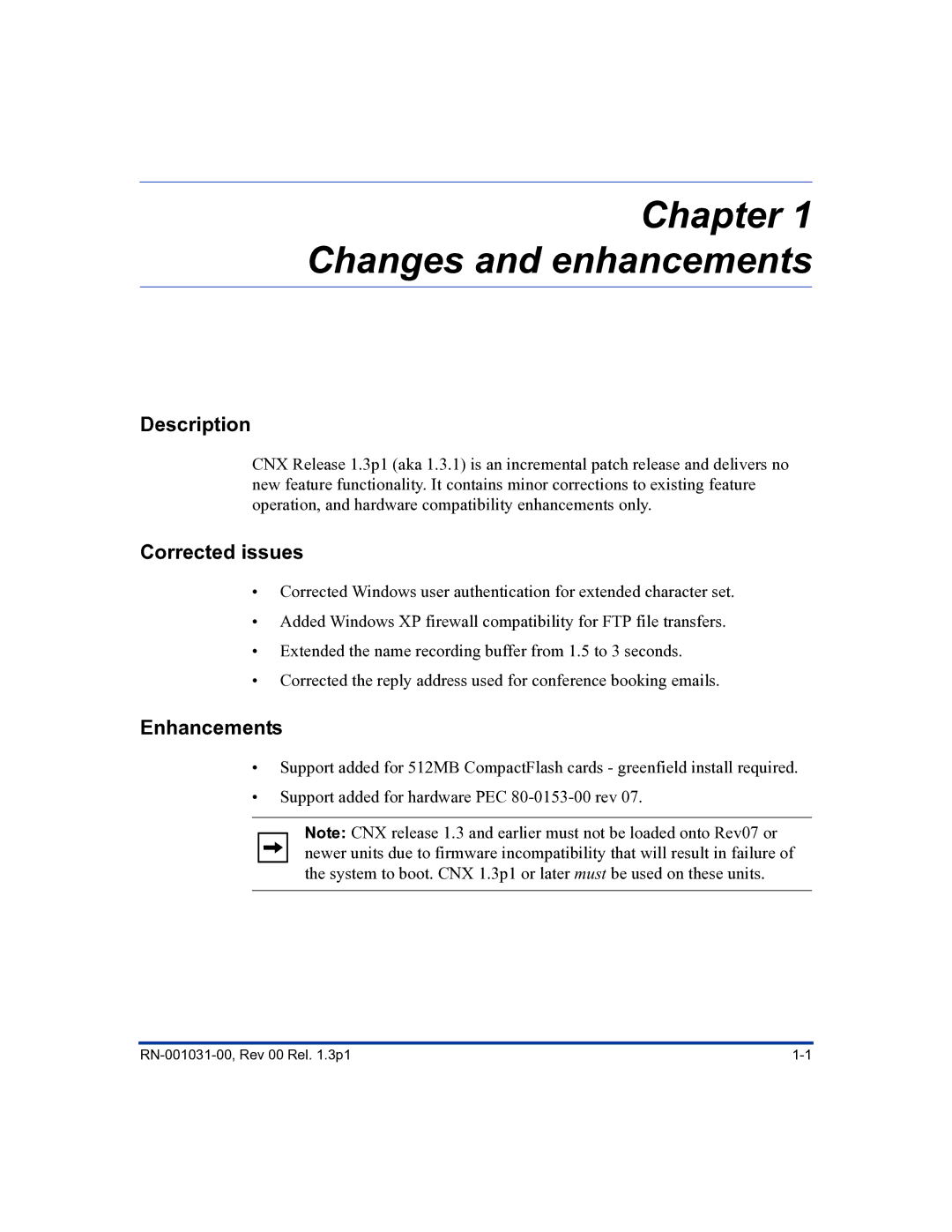 Aastra Telecom RN-001031-00 manual Changes and enhancements 