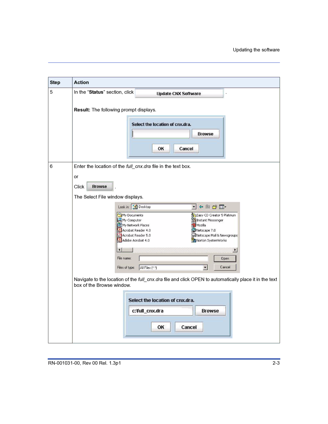 Aastra Telecom RN-001031-00 manual Updating the software 