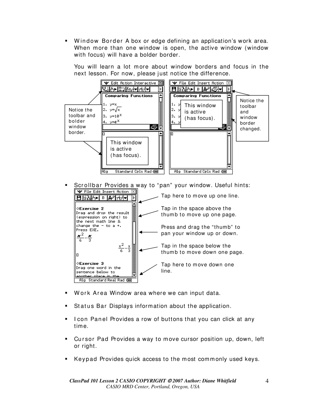 AB Soft 101 manual ƒ Scrollbar Provides a way to pan your window. Useful hints 