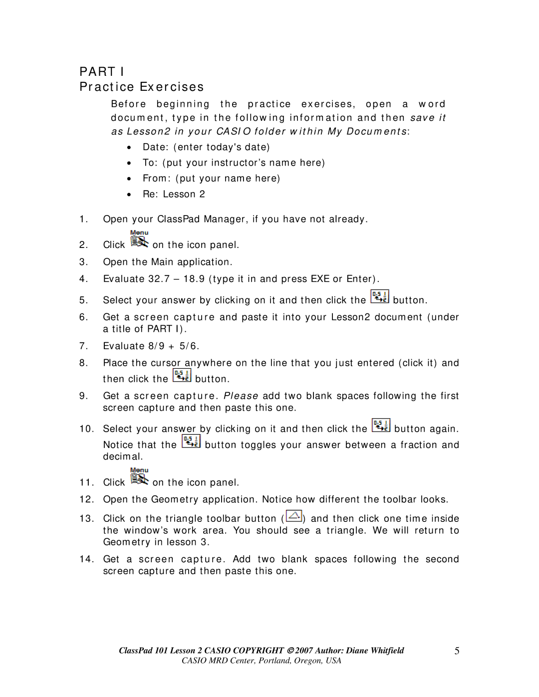 AB Soft 101 manual Practice Exercises 