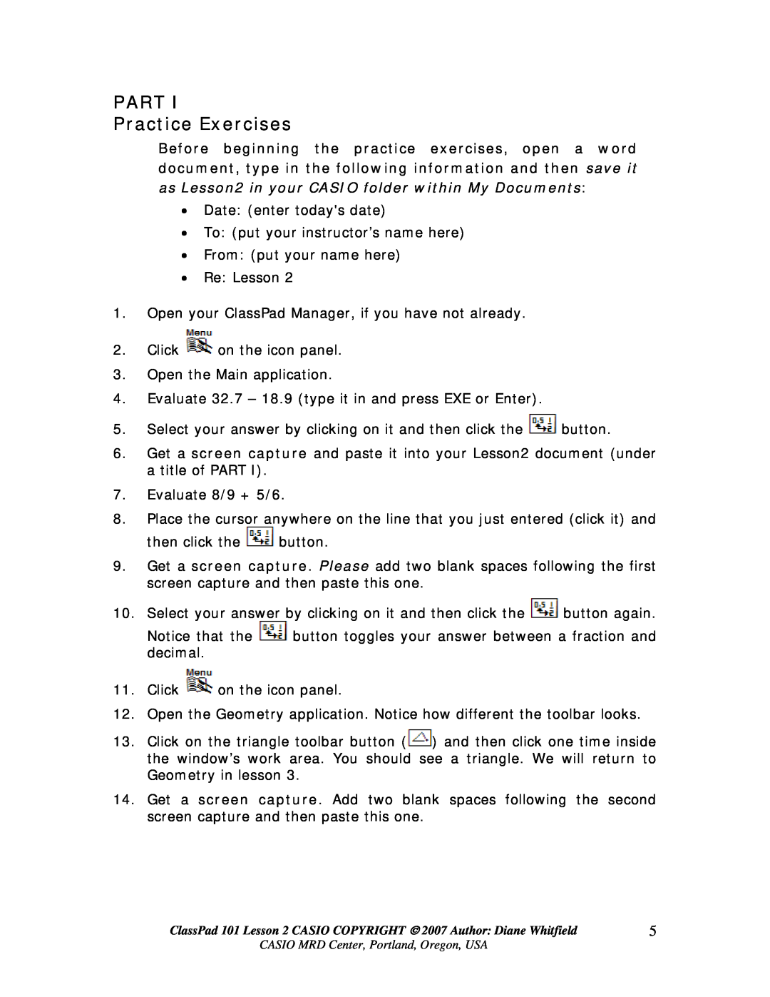 AB Soft 101 manual PART Practice Exercises 