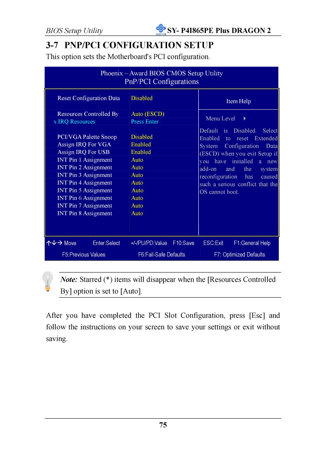 AB Soft ATX 12V user manual PNP/PCI Configuration Setup, PnP/PCI Configurations 