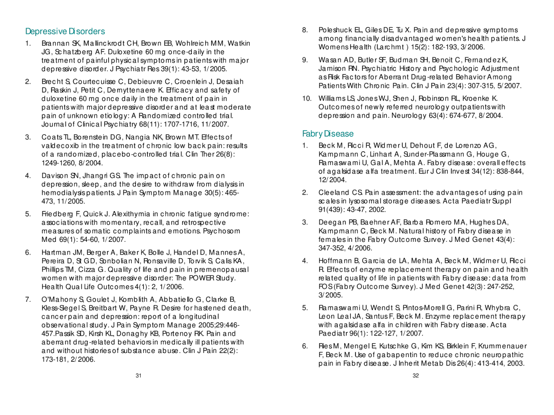 AB Soft ii manual Depressive Disorders, Fabry Disease 