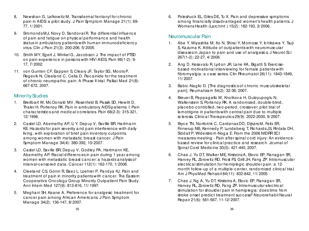 AB Soft ii manual Minority Studies, Neuromuscular Pain 