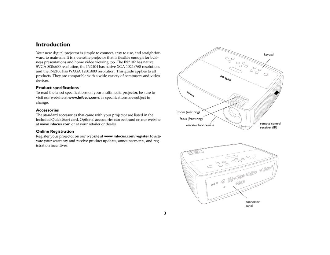 AB Soft IN2106, IN2104, IN2102 manual Introduction, Product specifications Accessories Online Registration 