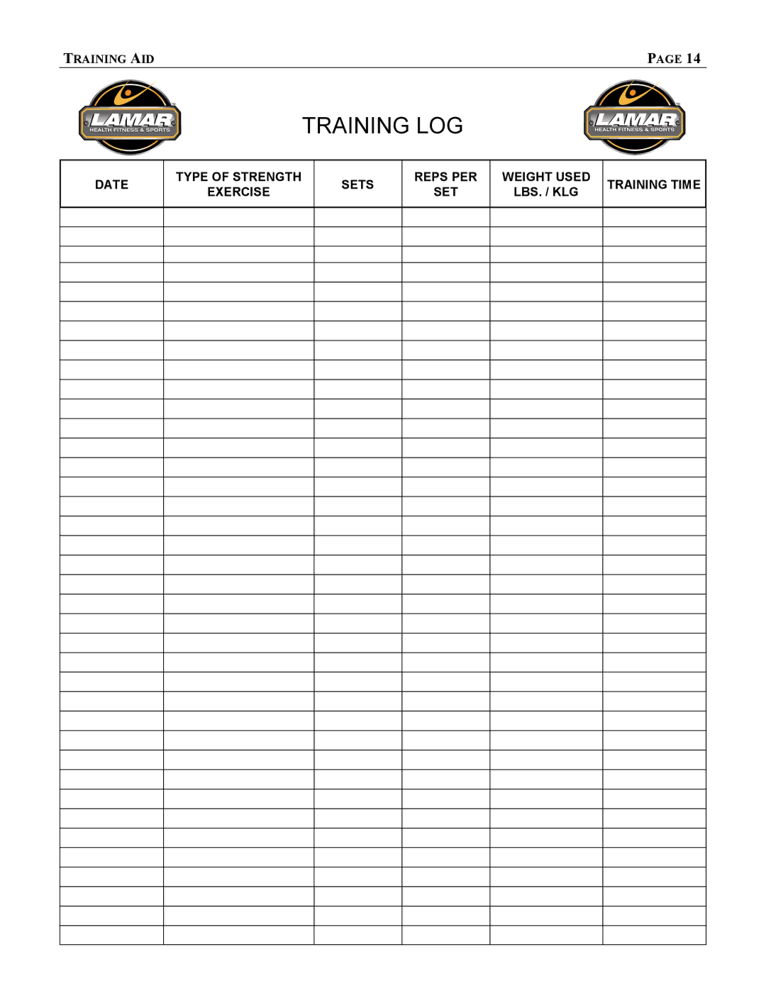 AB Soft LS 526 manual Training LOG 