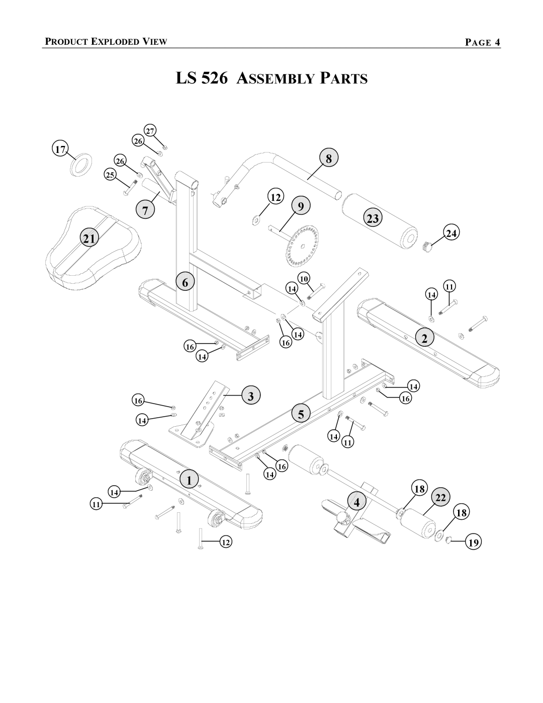 AB Soft LS 526 manual Product Exploded View 