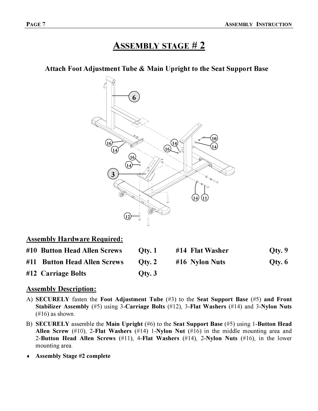 AB Soft LS 526 manual #11 Button Head Allen Screws Qty #16 Nylon Nuts 