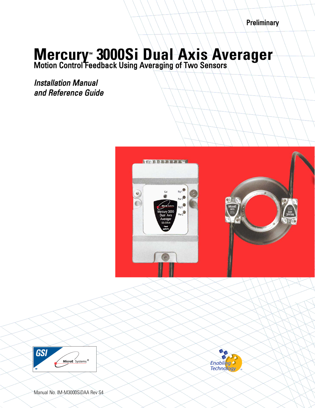 AB Soft manual Mercury 3000Si Dual Axis Averager 