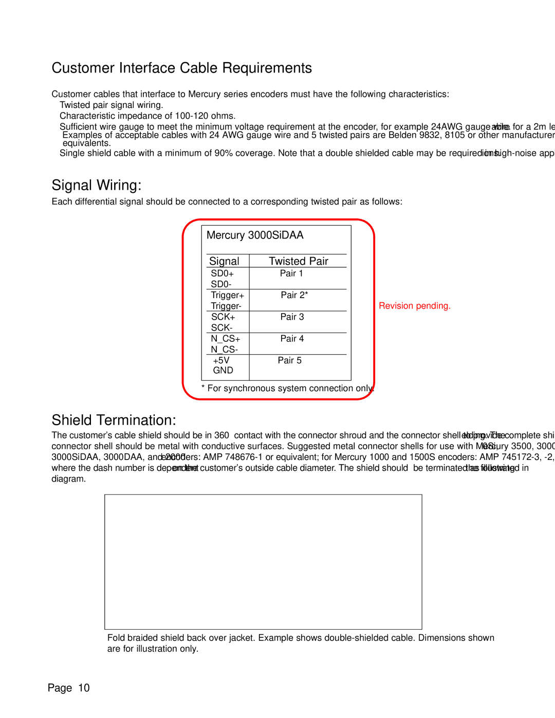 AB Soft Mercury 3000Si manual Customer Interface Cable Requirements, Signal Wiring, Shield Termination 