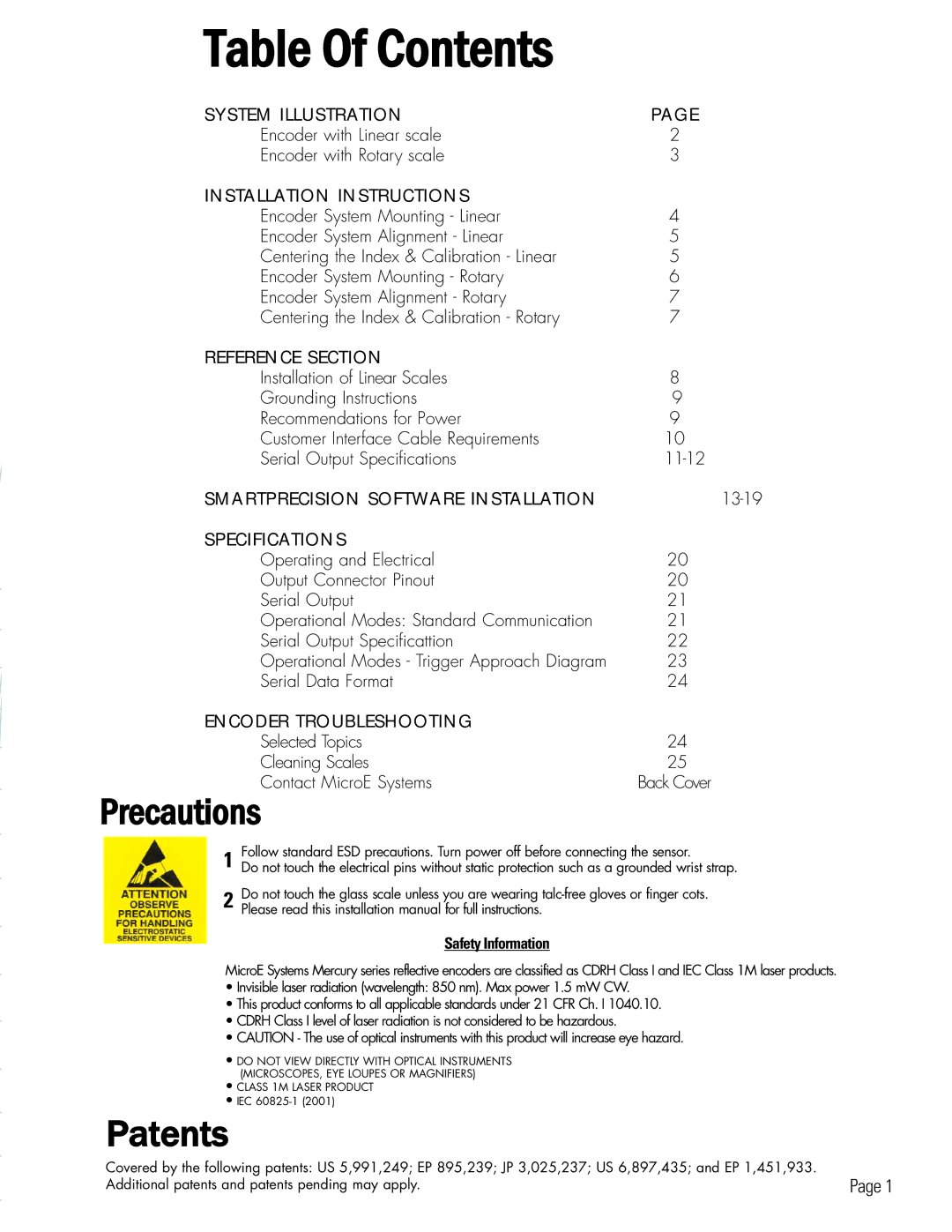 AB Soft Mercury 3000Si manual Table Of Contents 