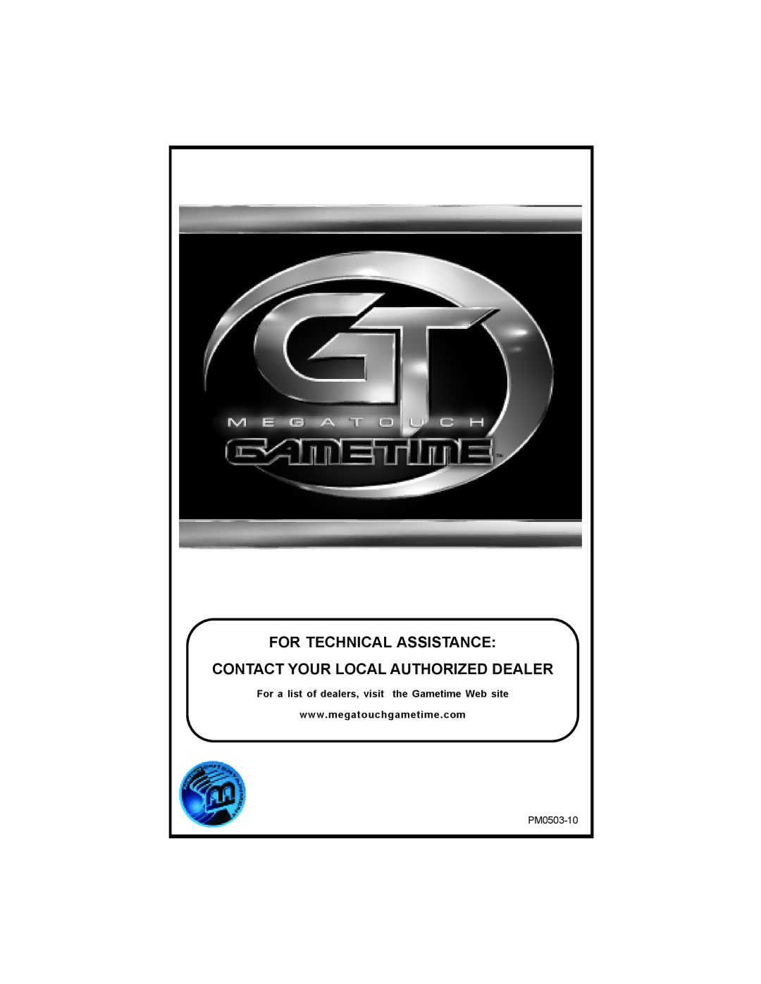 AB Soft PM0503-10 manual For a list of dealers, visit the Gametime Web site 