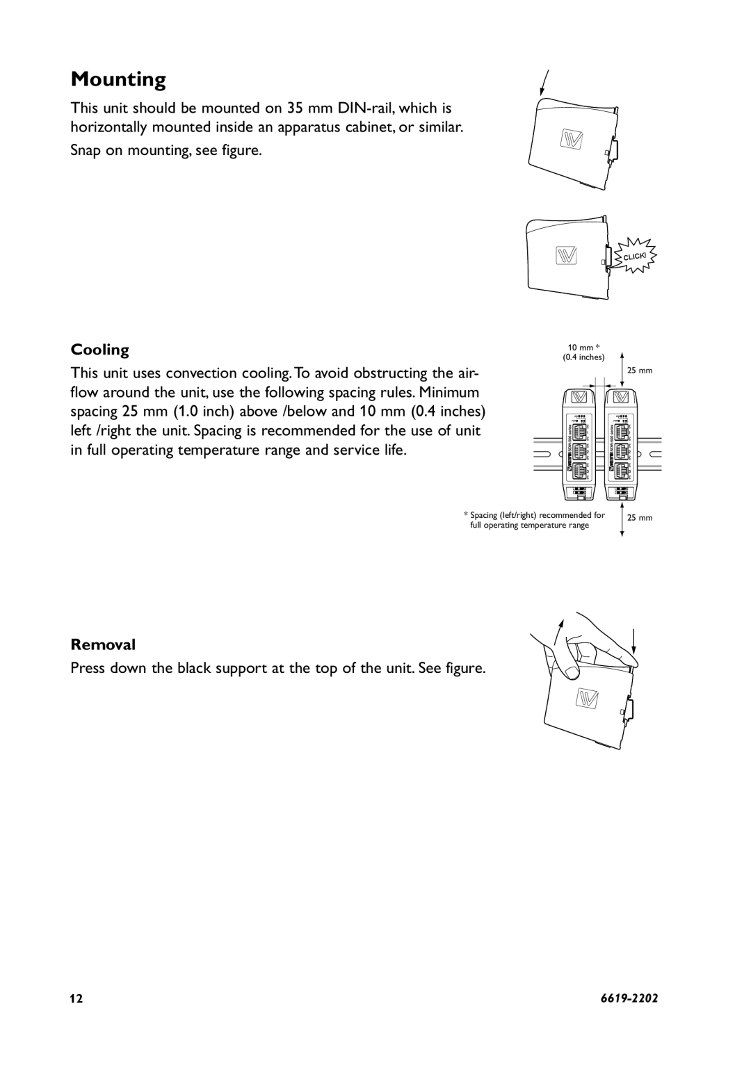 AB Soft TDW-33 manual Mounting, Cooling, Removal 