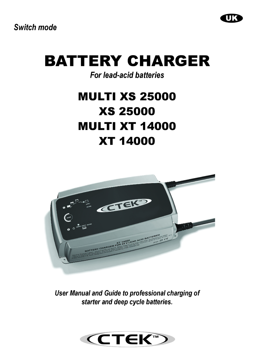 AB Soft XT 14000, XS 25000 user manual Battery Charger 