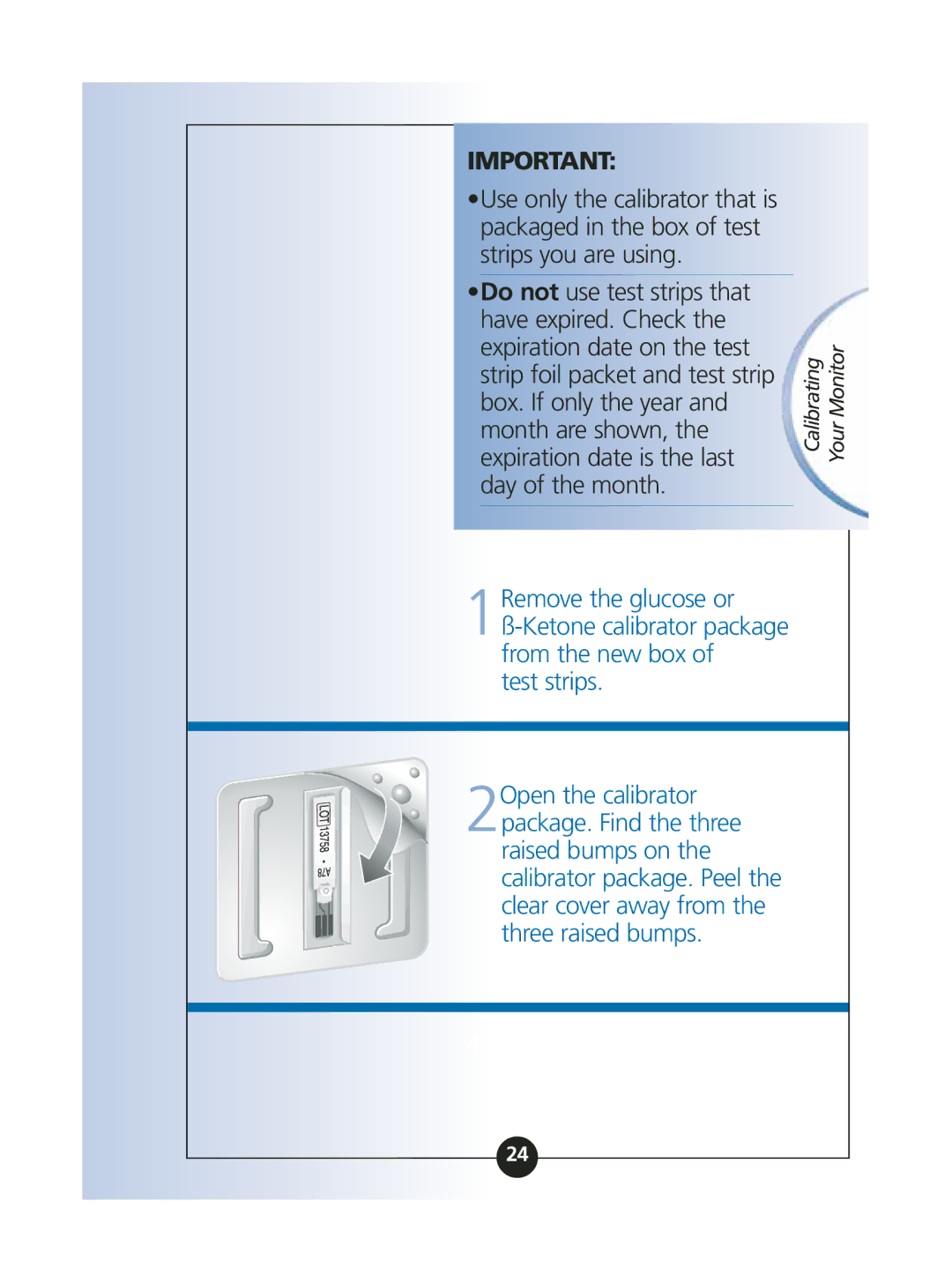 Abbott Diabetes Care ART06986 manual Test strips, it in until it stops 