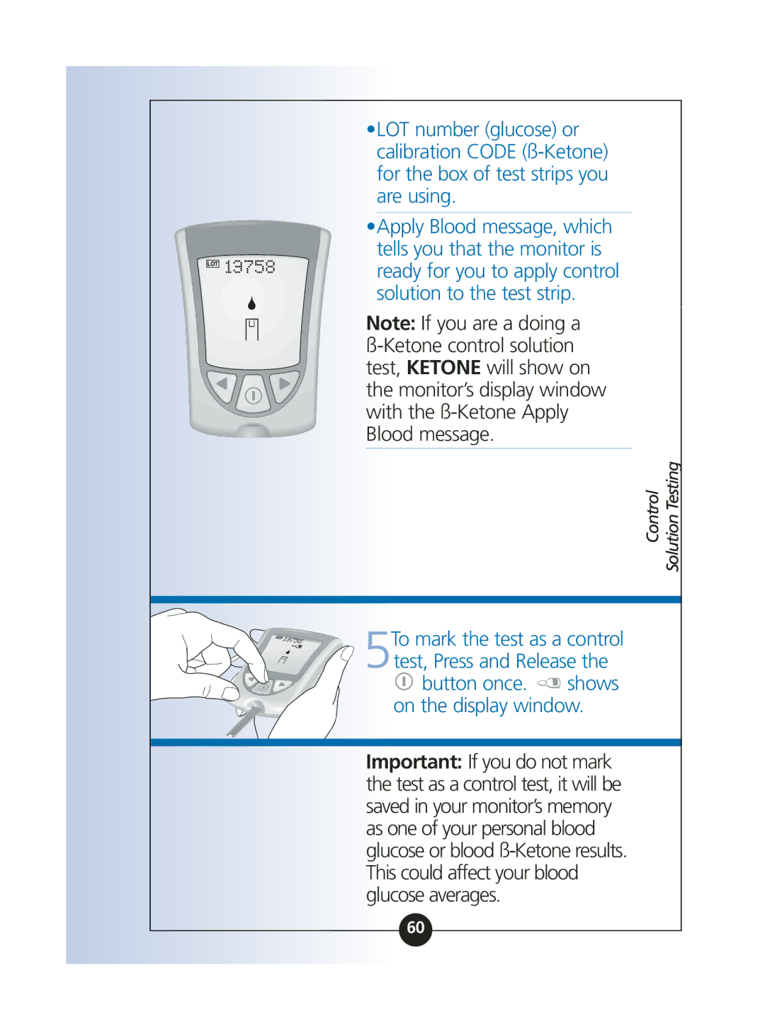 Abbott Diabetes Care ART06986 manual Control Solution Testing 