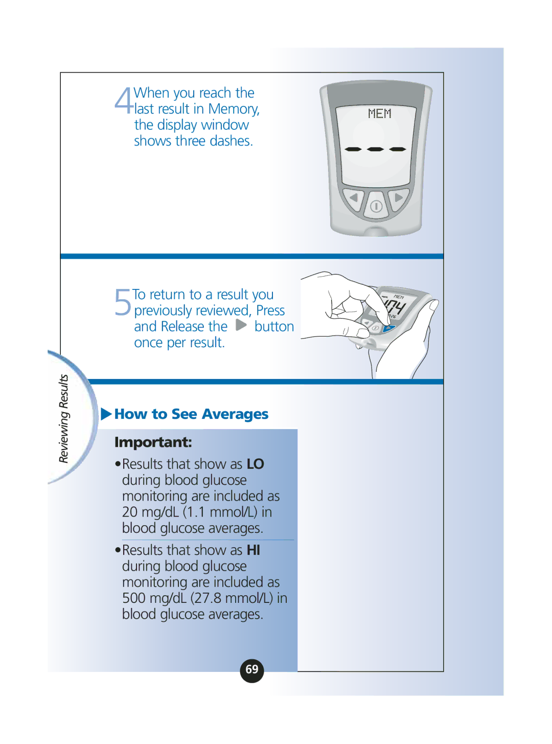 Abbott Diabetes Care ART06986 manual How to See Averages 