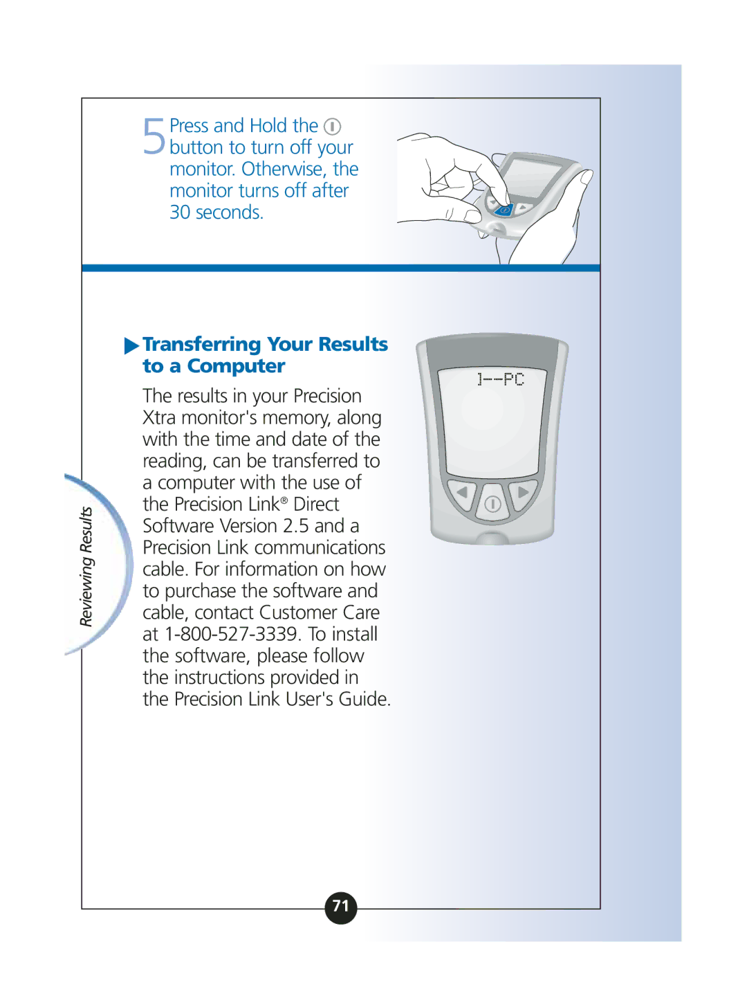 Abbott Diabetes Care ART06986 manual Transferring Your Results to a Computer 