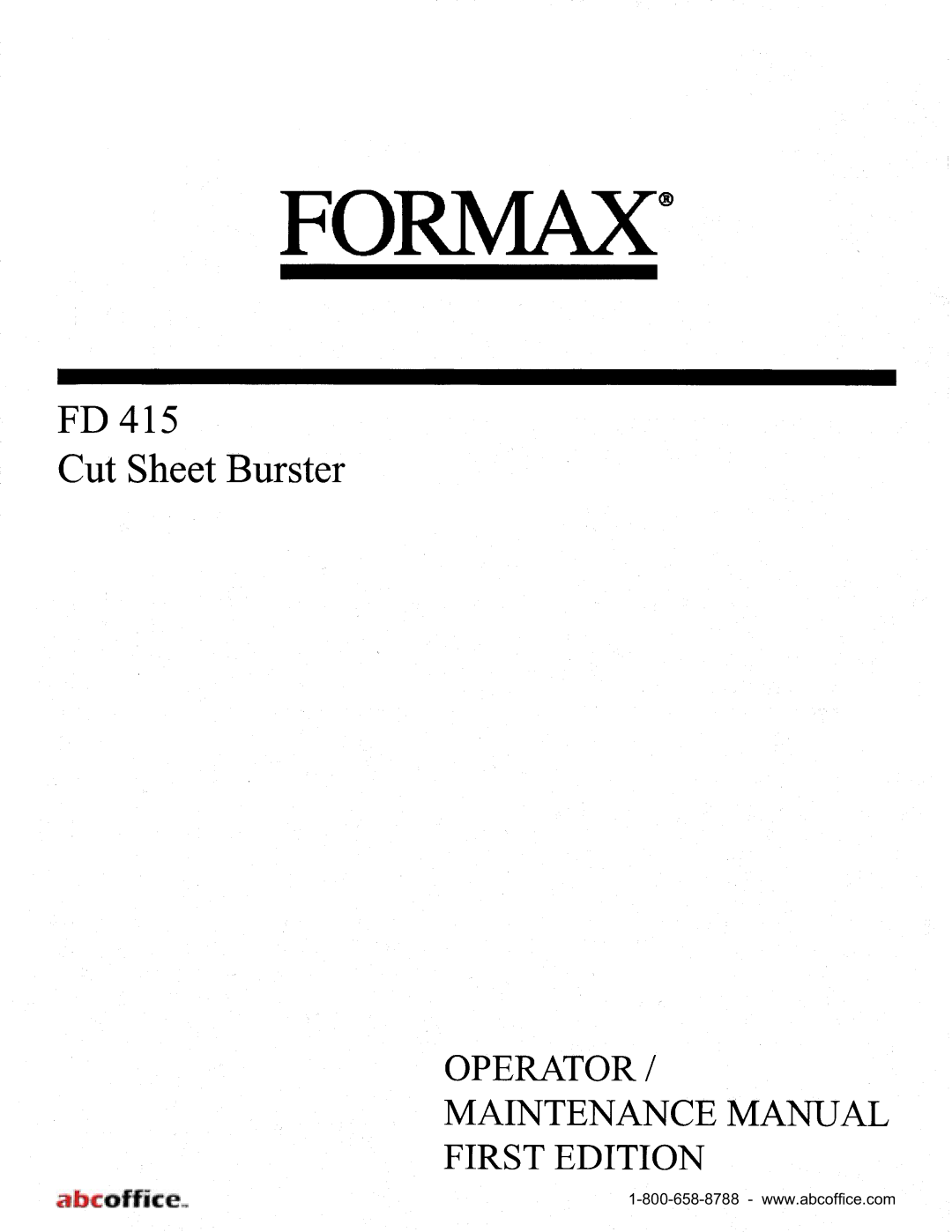 ABC Office FD 415 manual 