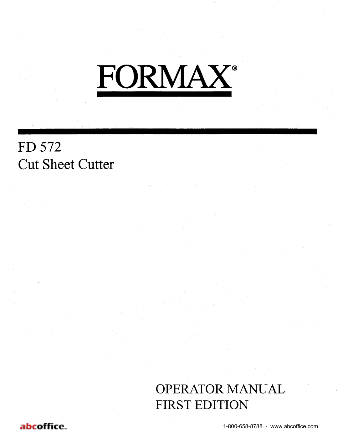 ABC Office FD 572 manual 