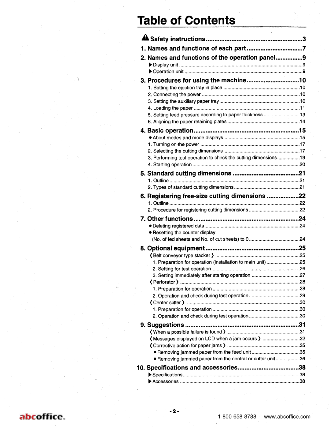 ABC Office FD 572 manual 