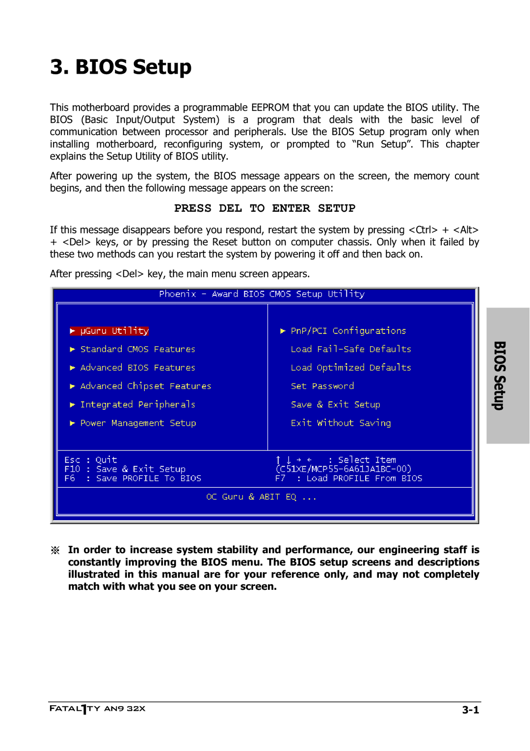 Abit AN9 32X manual Bios Setup 