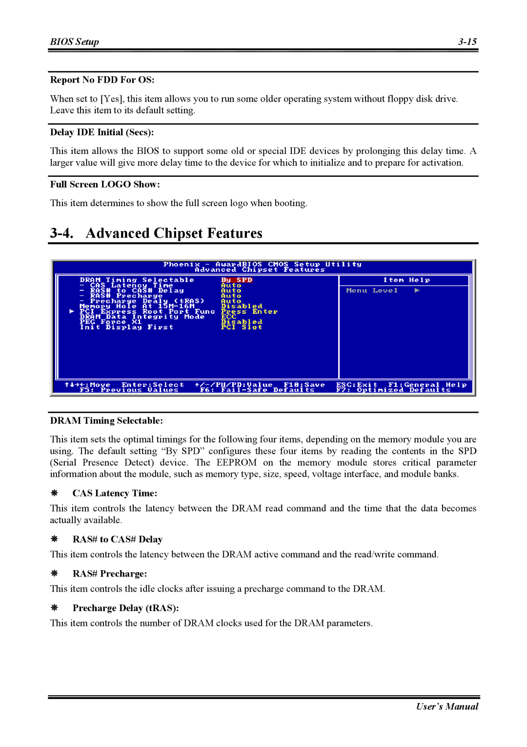 Abit AW8 user manual Advanced Chipset Features 