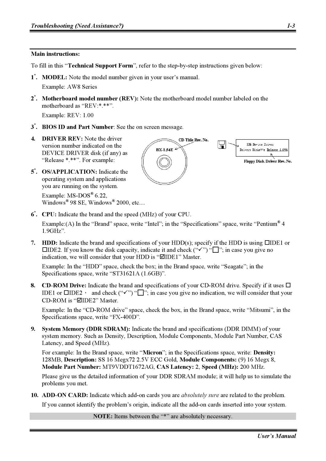 Abit AW8 user manual Main instructions 