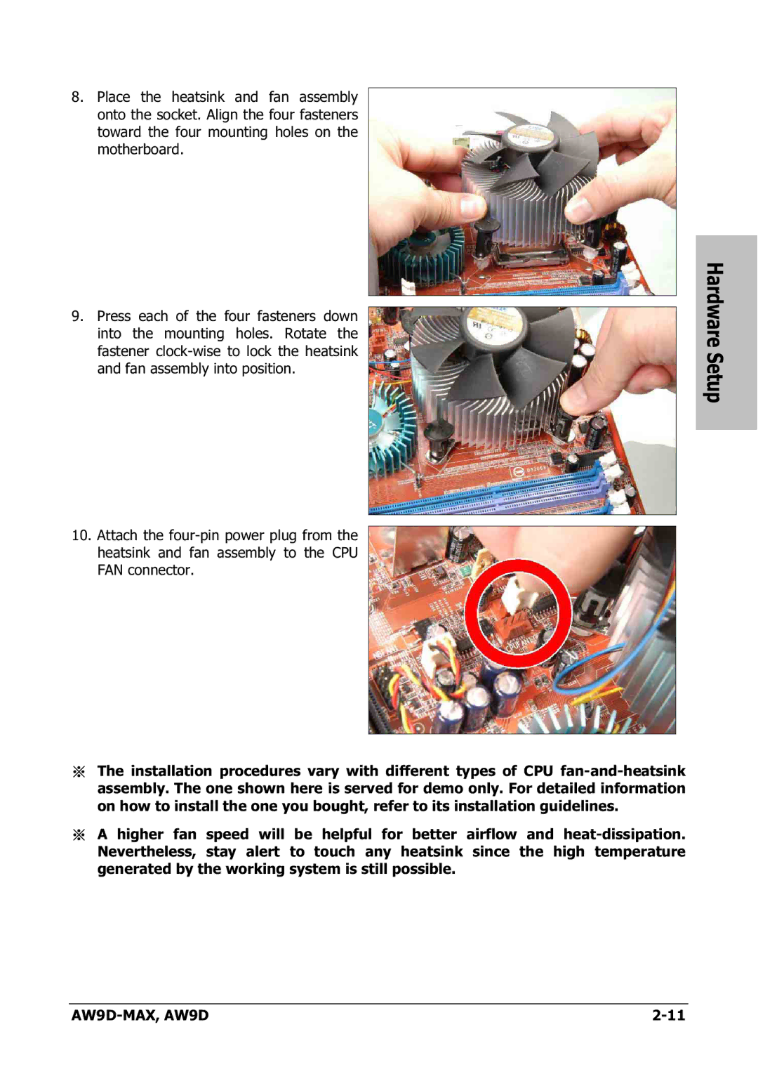 Abit AW9D-MAX manual Hardware Setup 