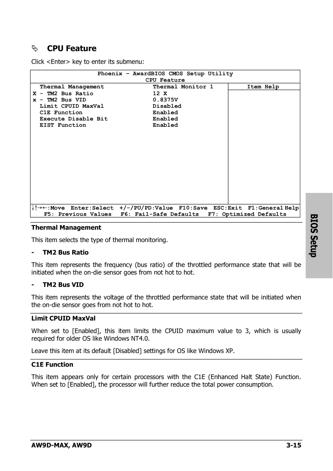 Abit AW9D-MAX manual CPU Feature 