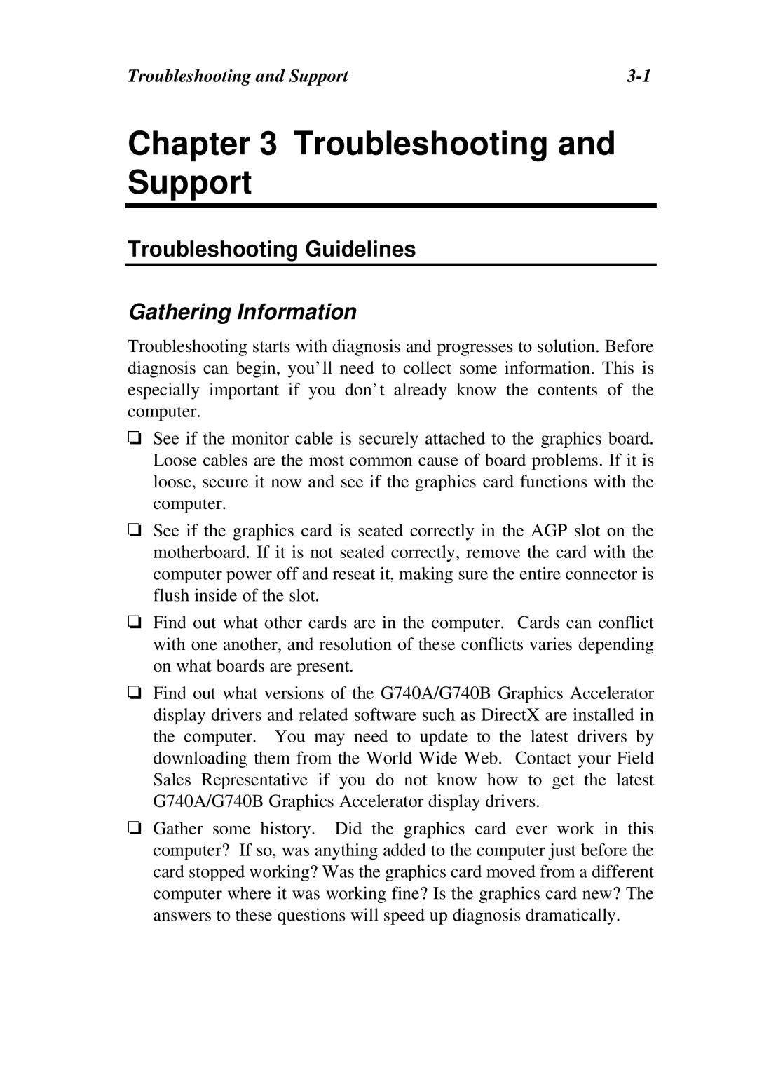 Abit G740A, G740B user manual Troubleshooting Guidelines, Gathering Information 