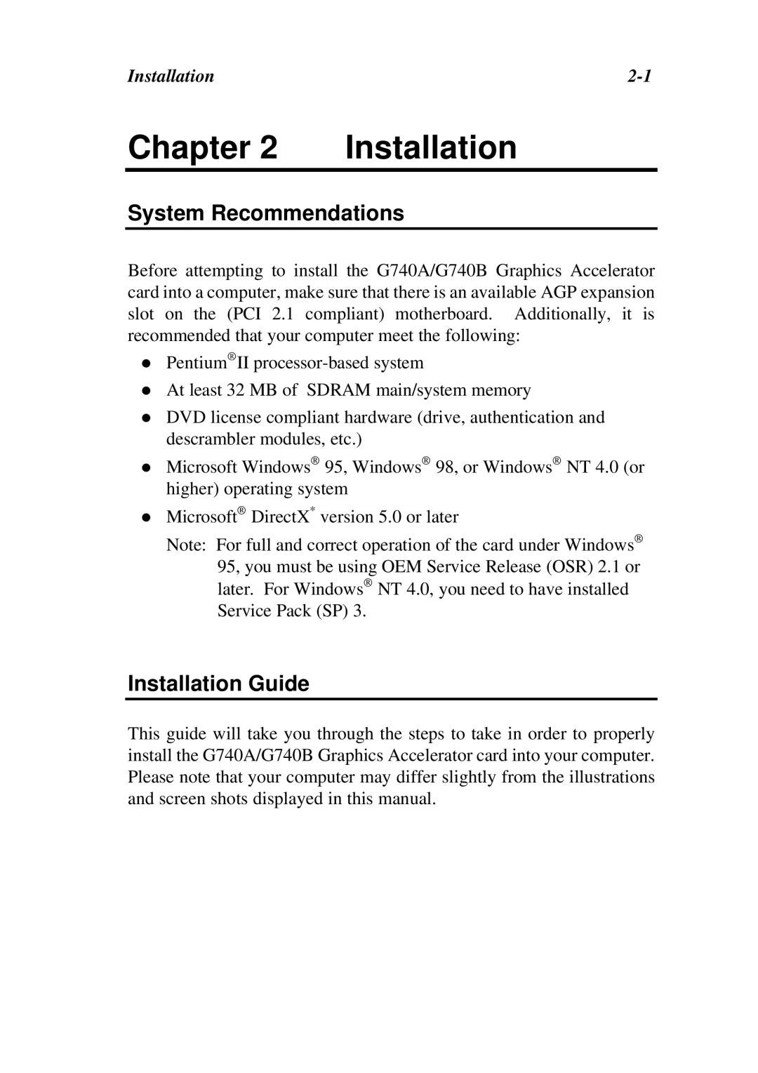 Abit G740A, G740B user manual System Recommendations, Installation Guide 