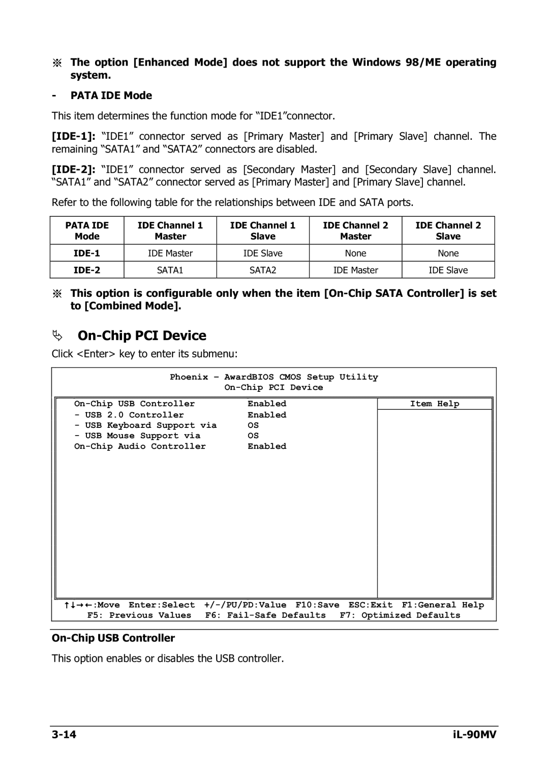 Abit IL-90MV manual On-Chip PCI Device 