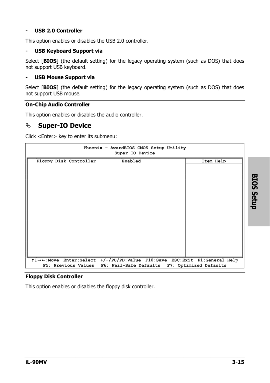 Abit IL-90MV manual Super-IO Device 