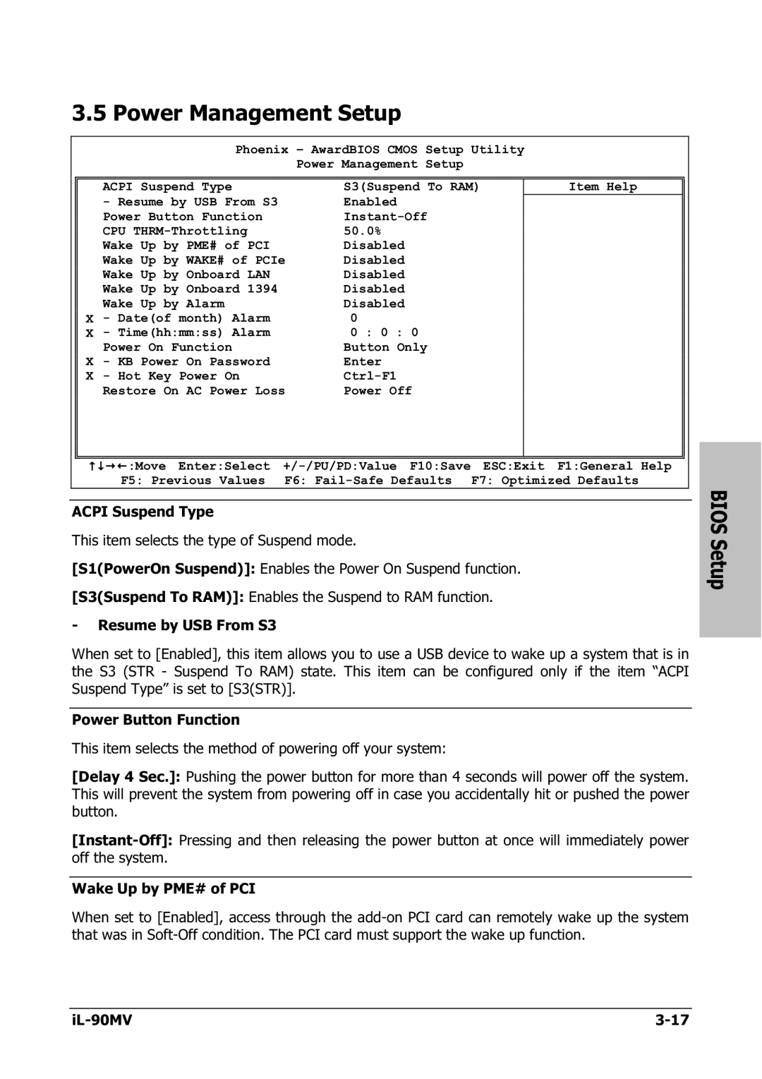 Abit IL-90MV manual Power Management Setup 