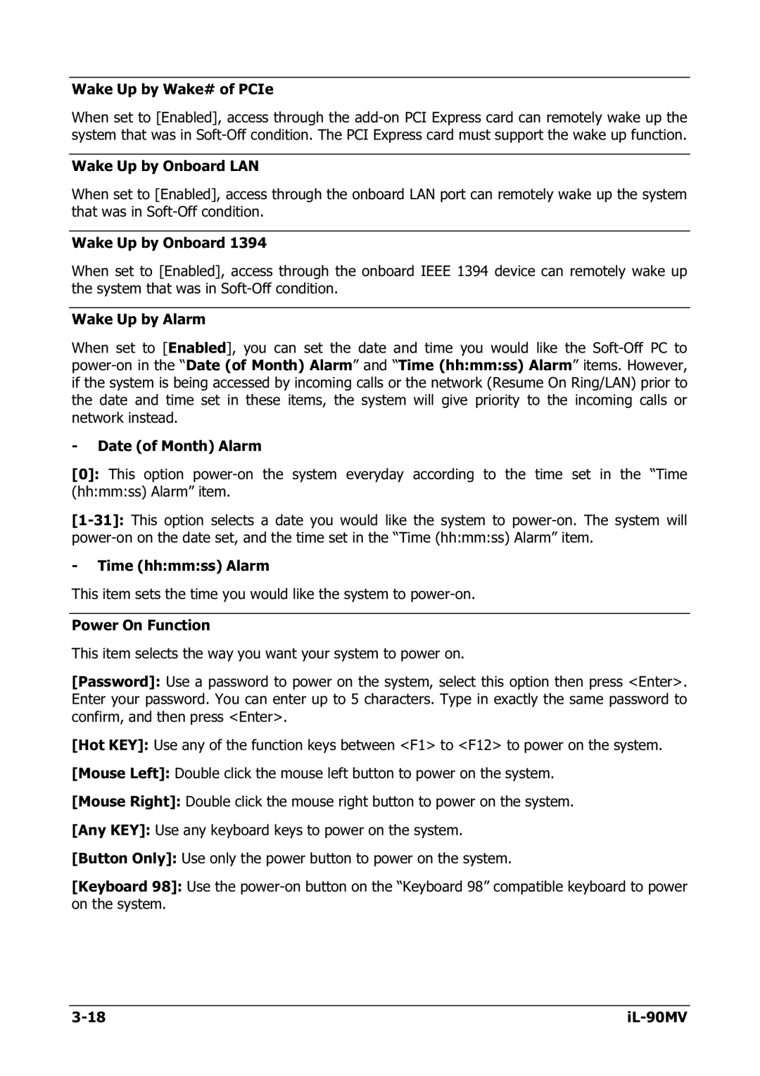 Abit IL-90MV manual Wake Up by Wake# of PCIe 