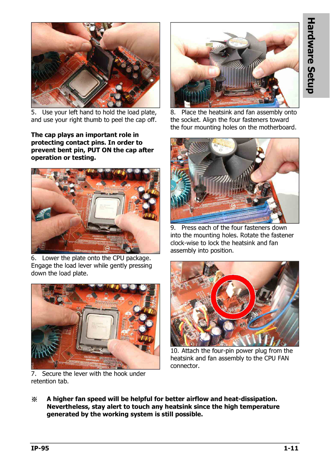 Abit IP-95 manual Hardware Setup 