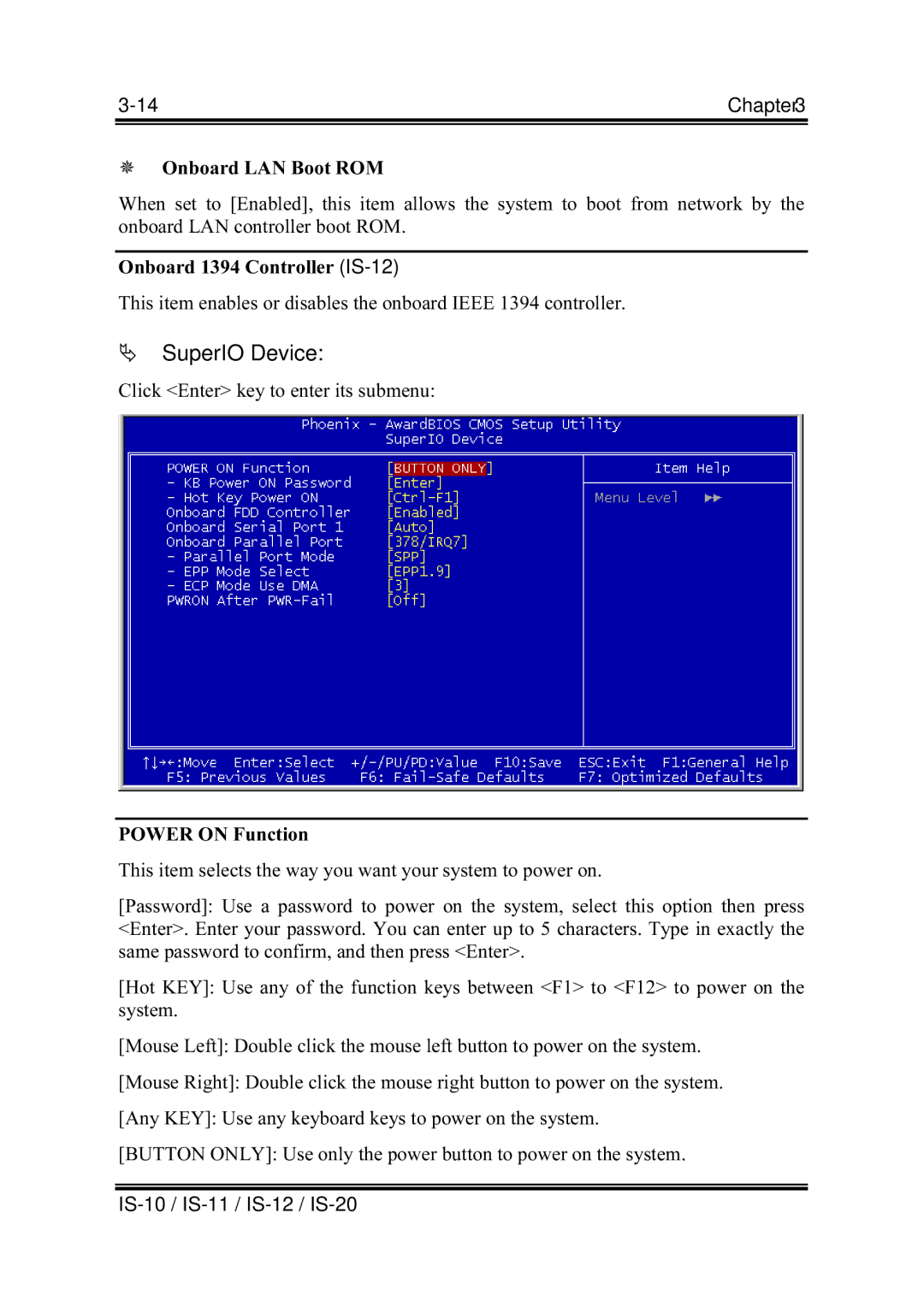 Abit IS-12, IS-20, IS-10, IS-11 user manual SuperIO Device 